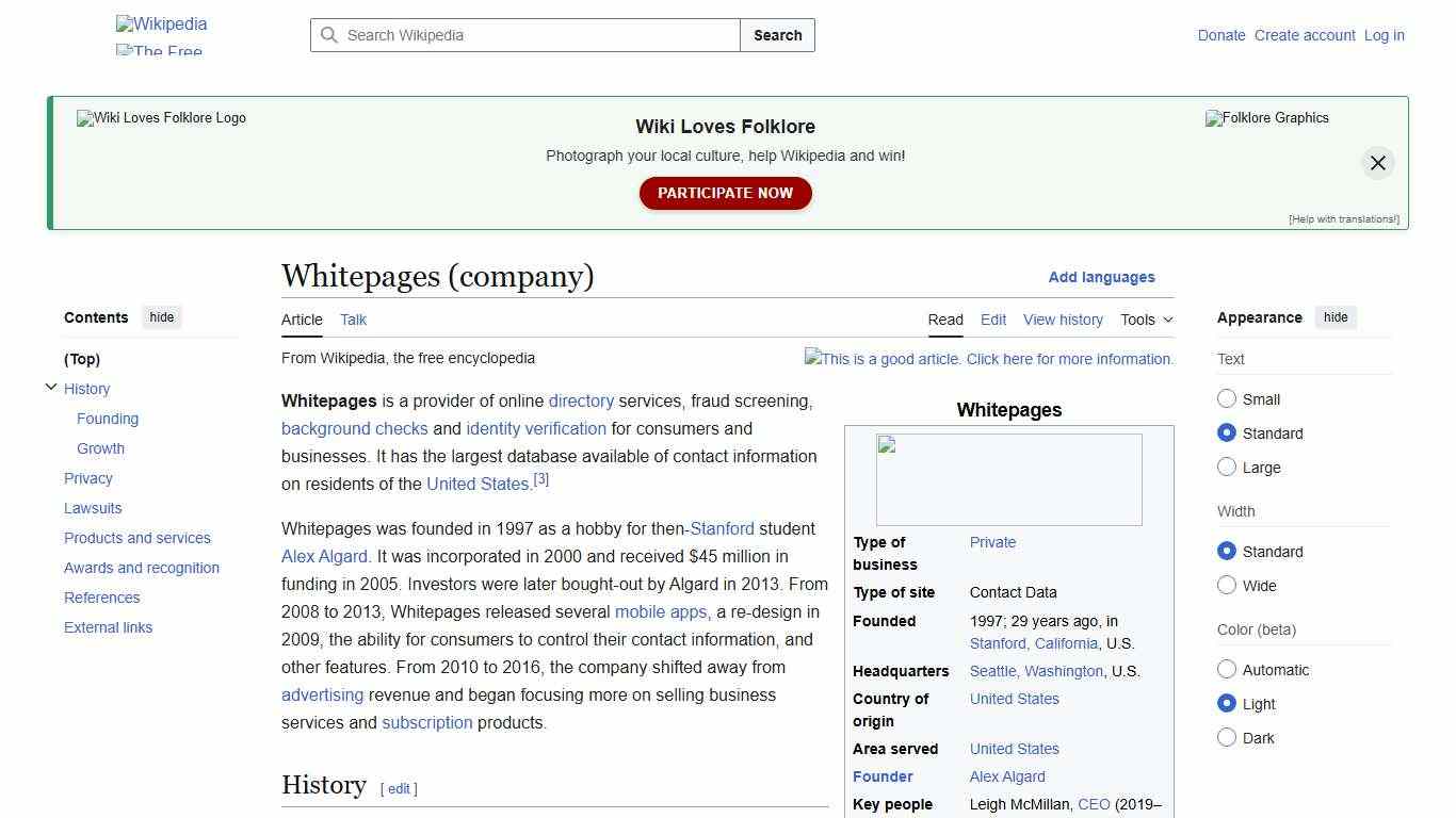 Whitepages (company) - Wikipedia